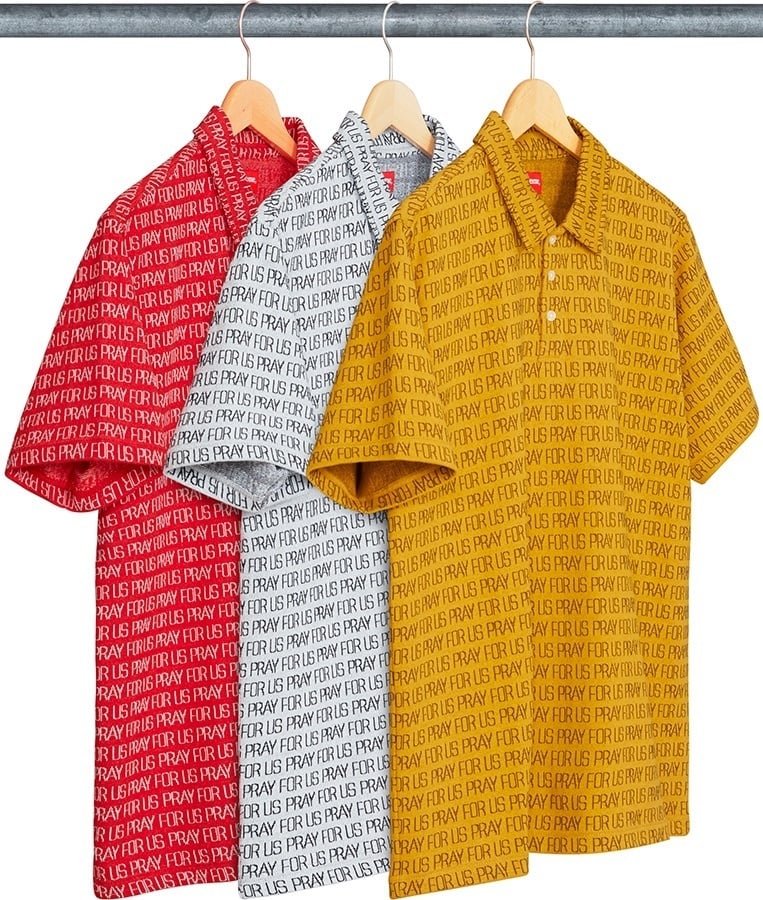 Pray For Us Jacquard Polo